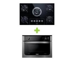 Combo Forno de Embutir Elétrico Consul 47L + Cooktop 5 Bocas